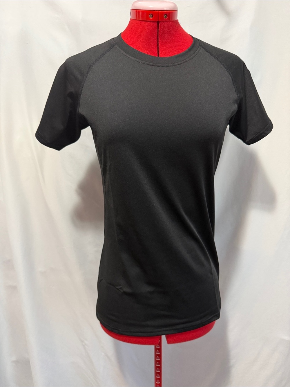 Black Short-Sleeve Active Tee for Women